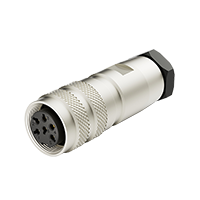 M16 6pins female assembly connector(solder)