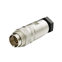 M16 14pins (DIN) male assembly connector(solder)