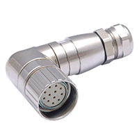 M23 6Pins Female Right Angle Assembly Connector