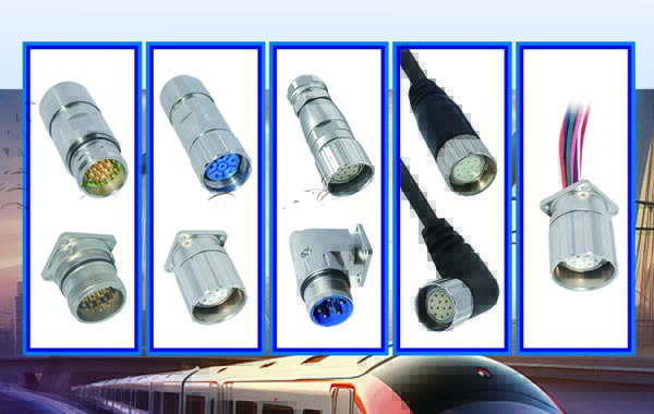How does an M23 connector connect to industrial servo motors?