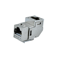 C6A Shielded 90-degree Metal Straight-through Module