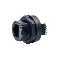 RJ45 Female Front Fastened Connector DIP