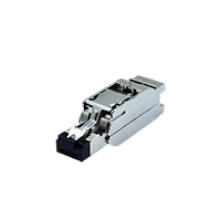 Tool-free zinc alloy 8Pins 180-degree Profinet connector