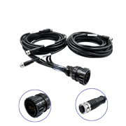 37P/M Connector TO M12 A 5P/F*4+Open Cable